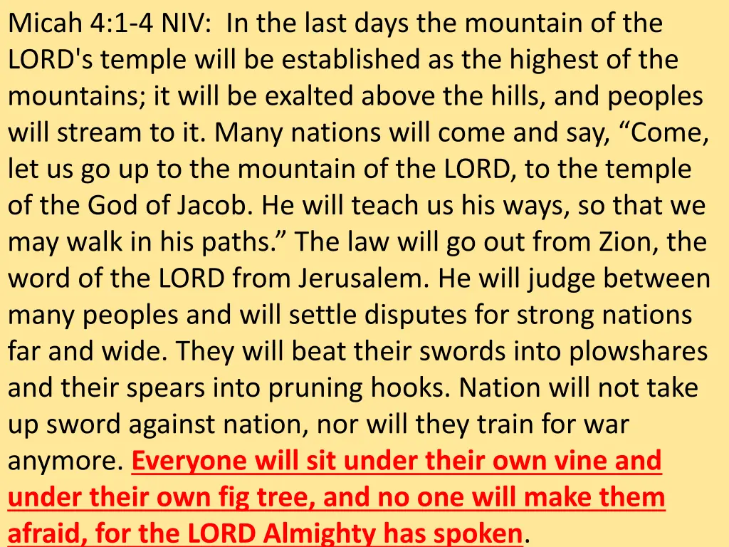 micah 4 1 4 niv in the last days the mountain