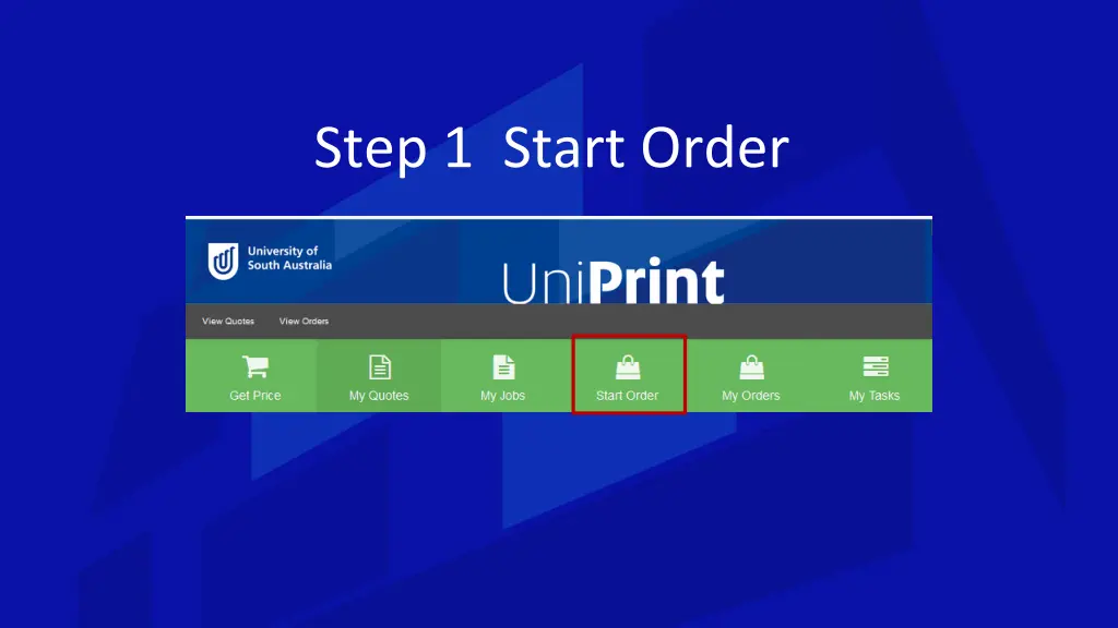 step 1 start order