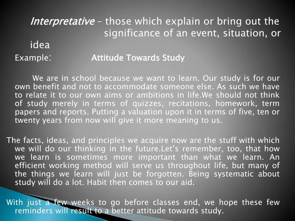 interpretative idea