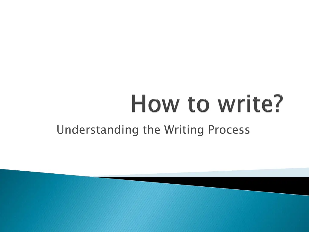 understanding the writing process