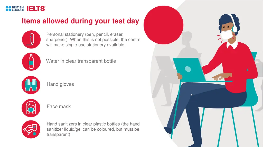 items allowed during your test day