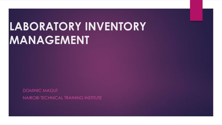 laboratory inventory management