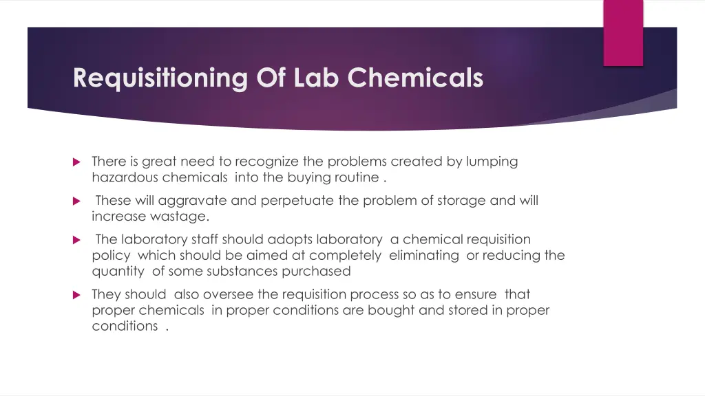 requisitioning of lab chemicals 1