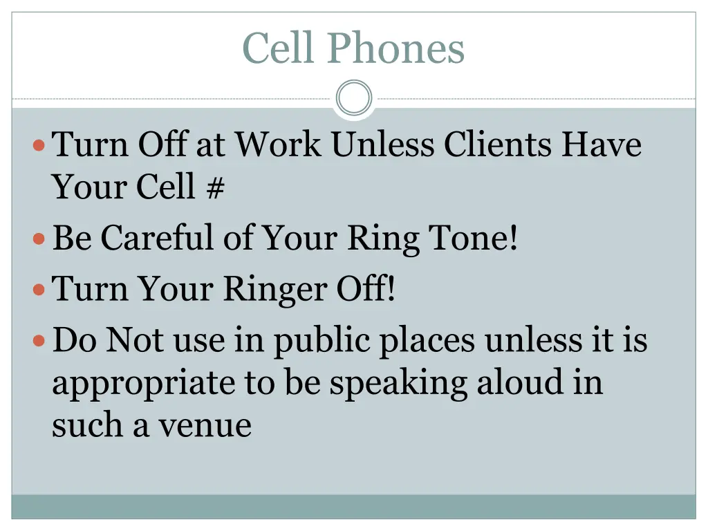 cell phones