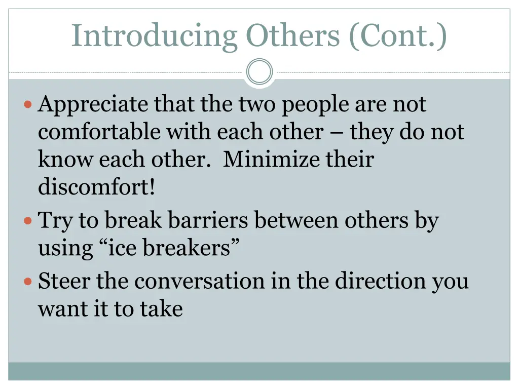 introducing others cont