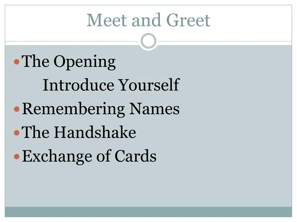 meet and greet