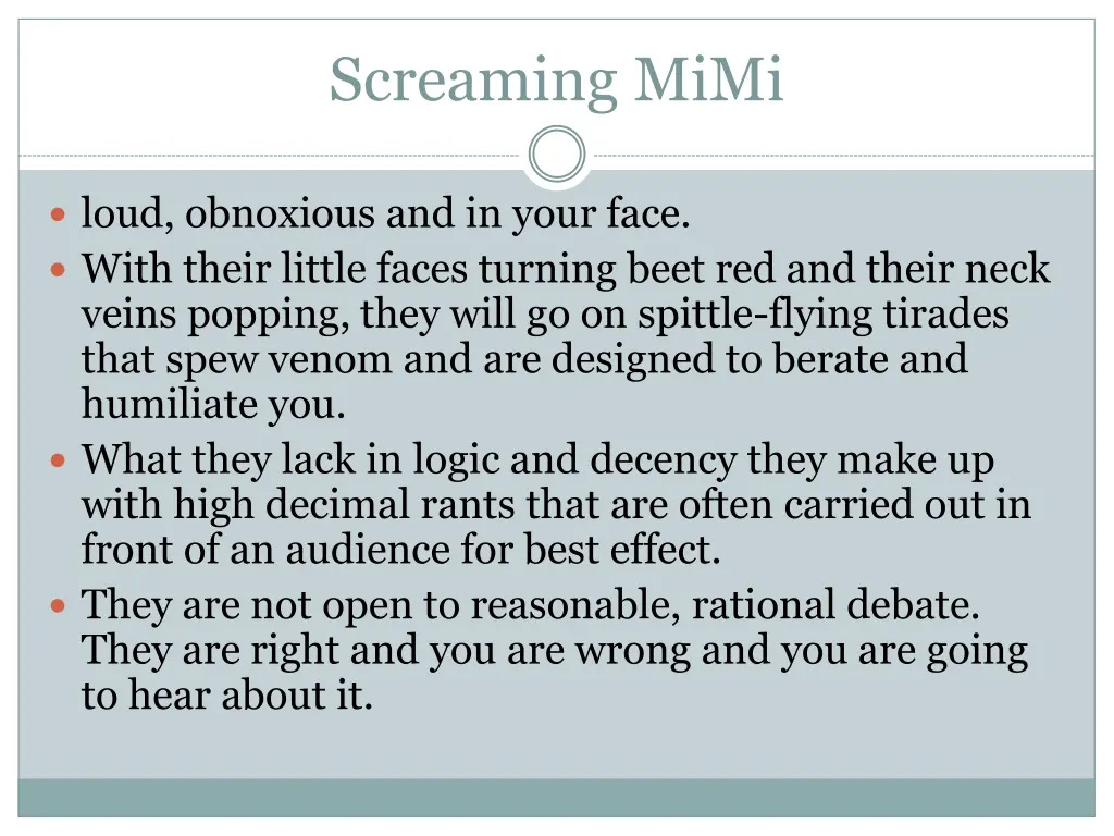 screaming mimi