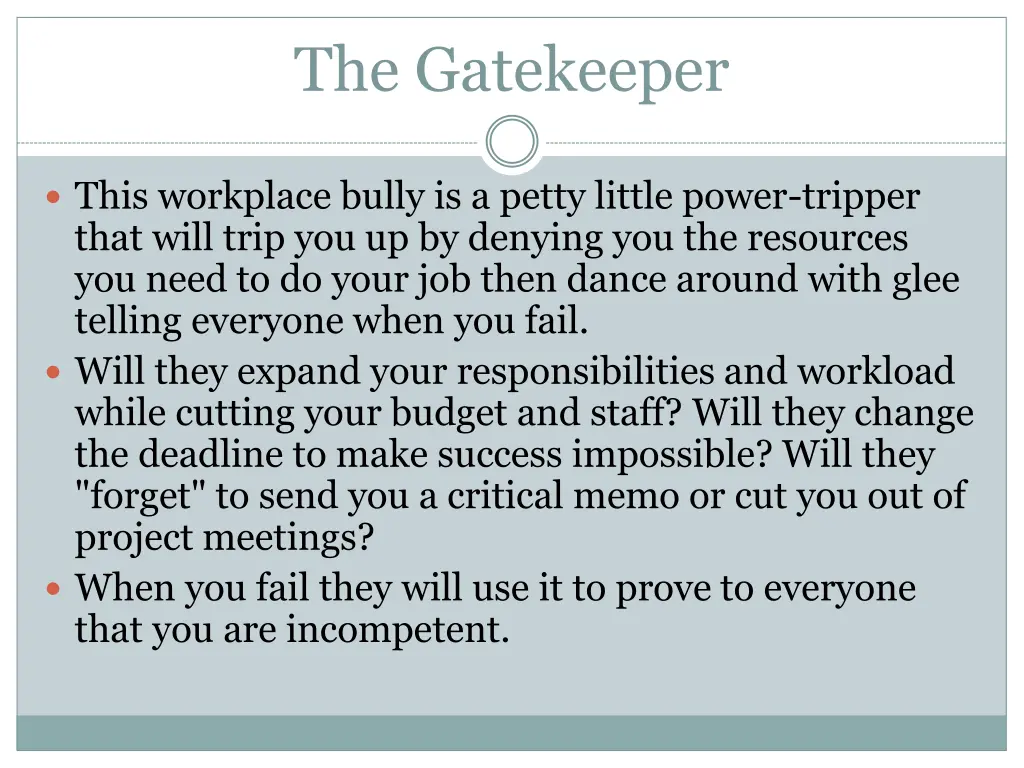 the gatekeeper