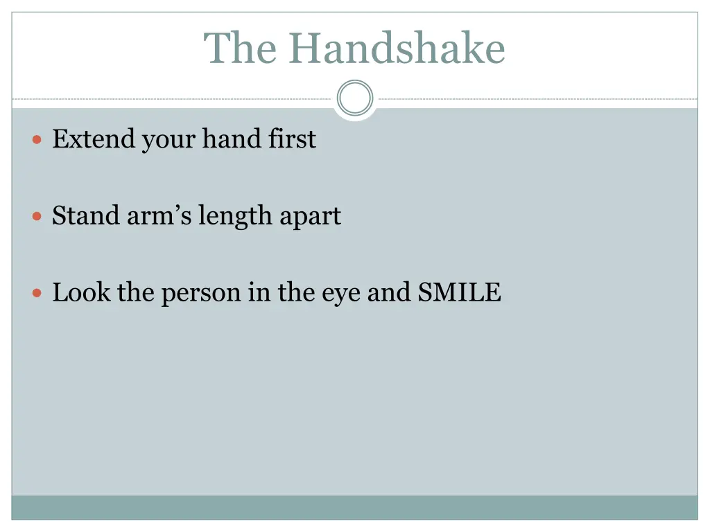 the handshake