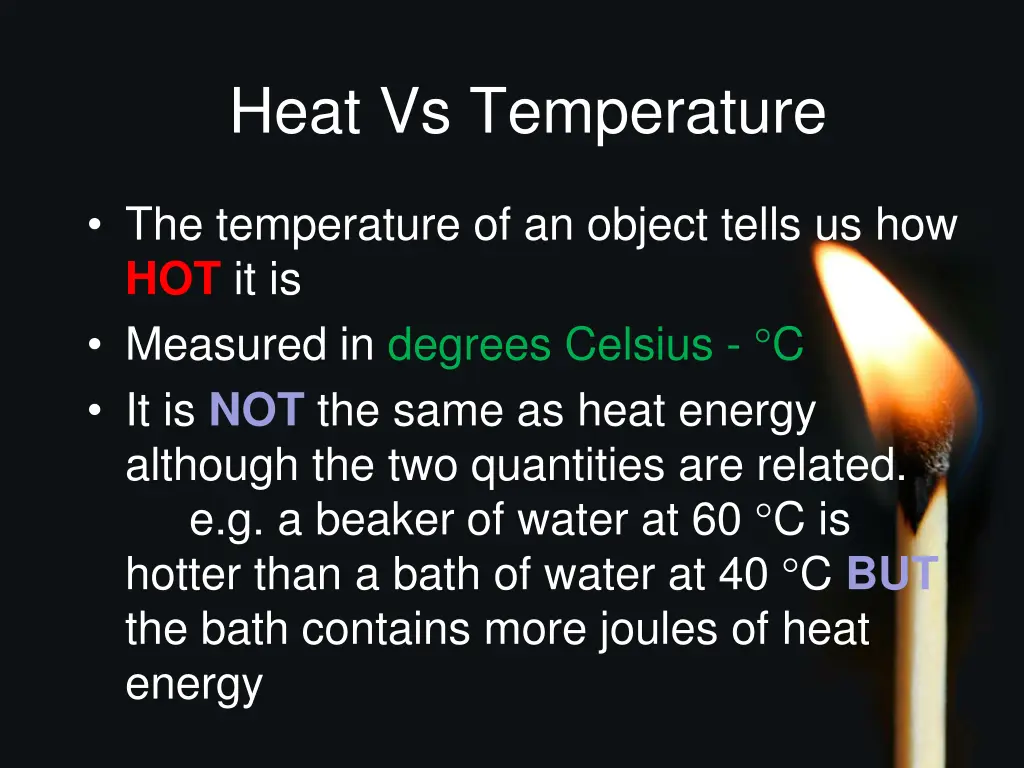 heat vs temperature