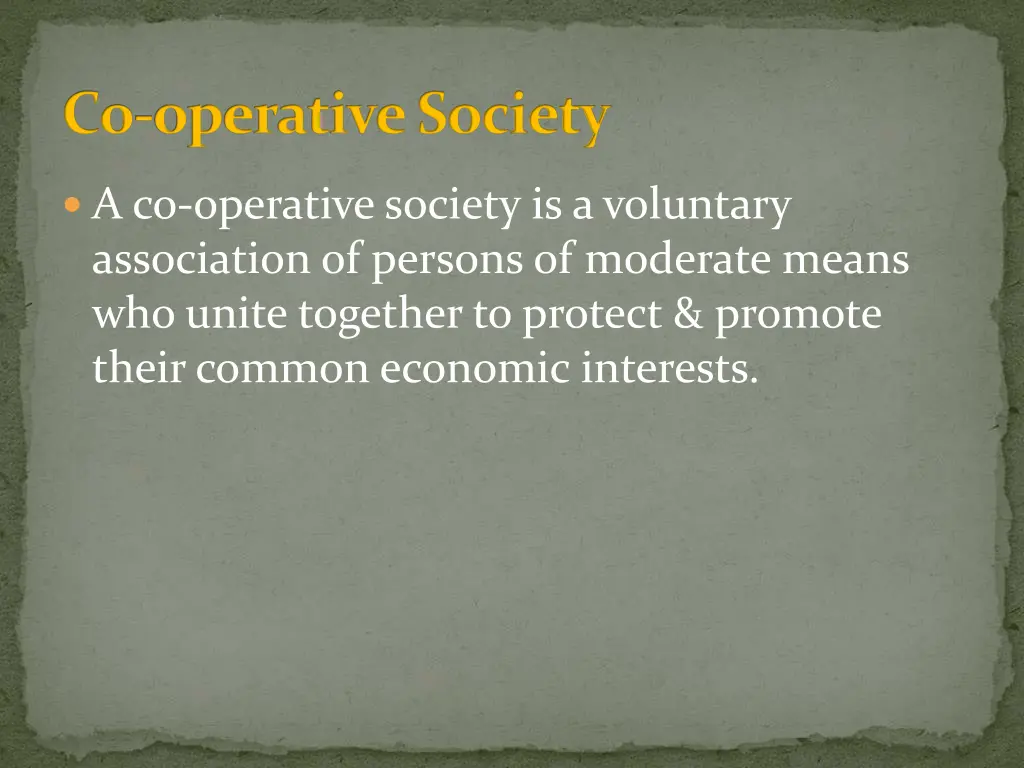 co operative society 1