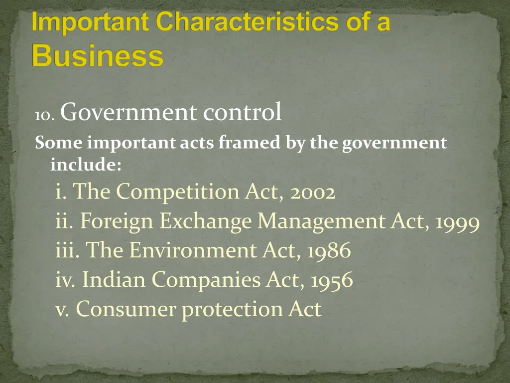 important characteristics of a business 4