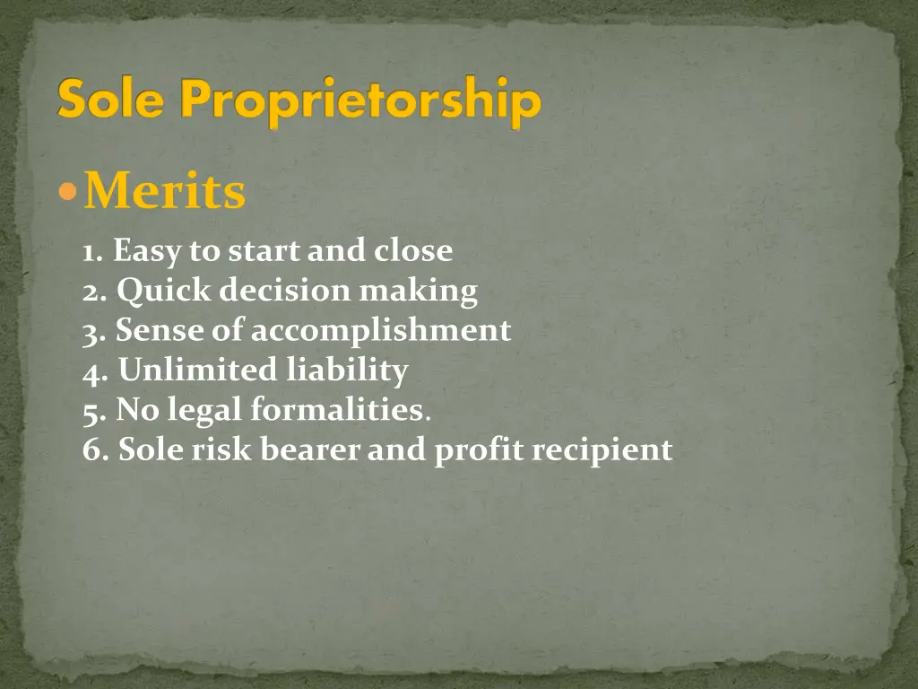 sole proprietorship 2