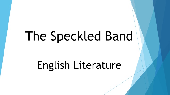 the speckled band