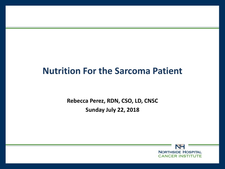 nutrition for the sarcoma patient