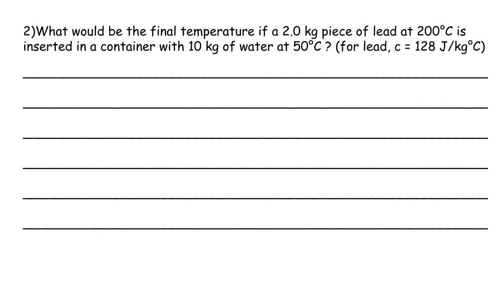 2 what would be the final temperature