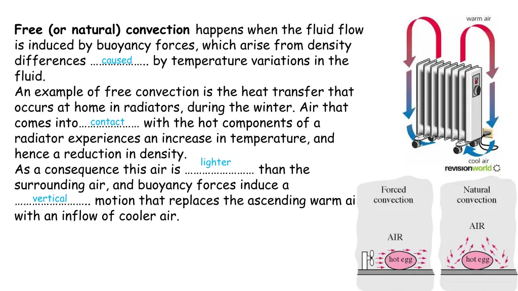 free or natural convection happens when the fluid