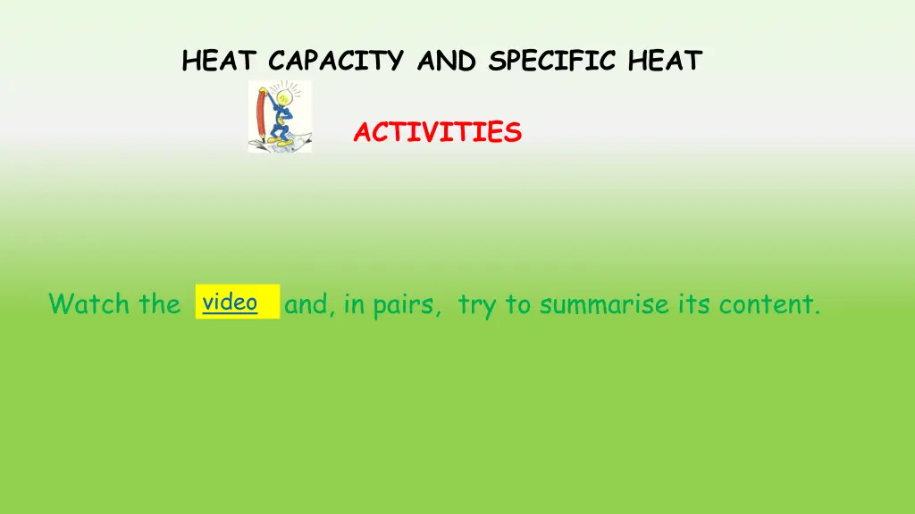 heat capacity and specific heat