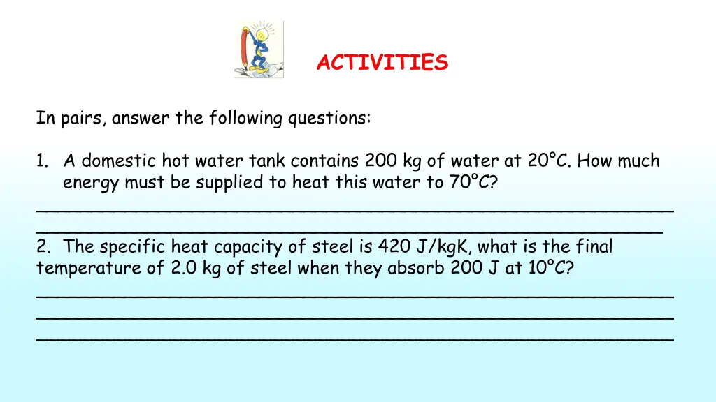 in pairs answer the following questions