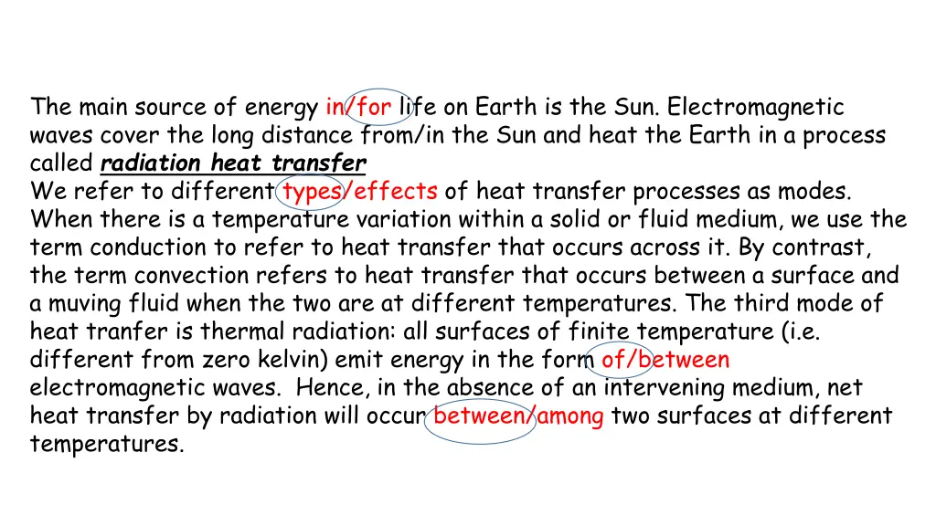 the main source of energy in for life on earth