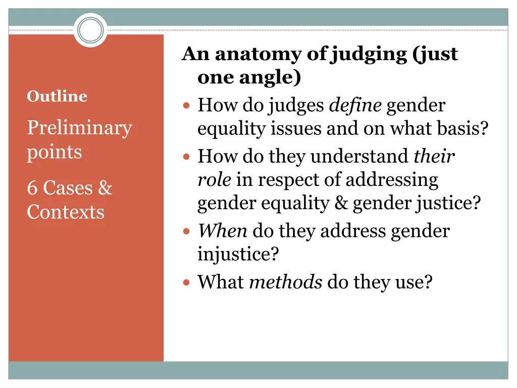 an anatomy of judging just one angle