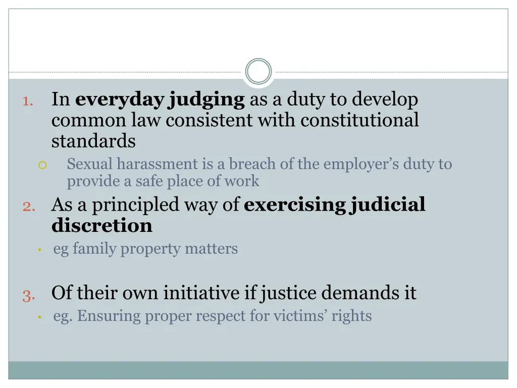 in everyday judging as a duty to develop common