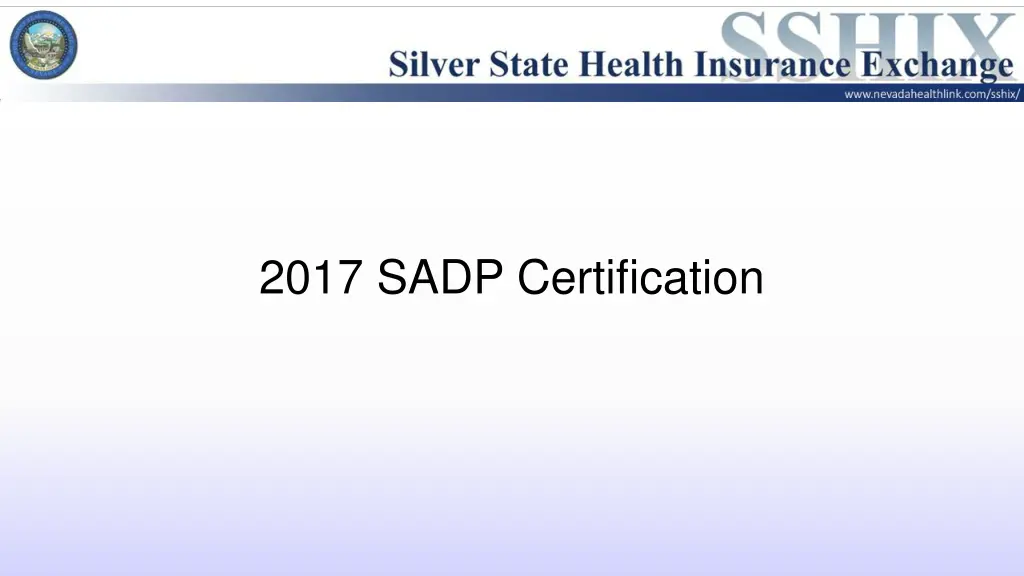 2017 sadp certification