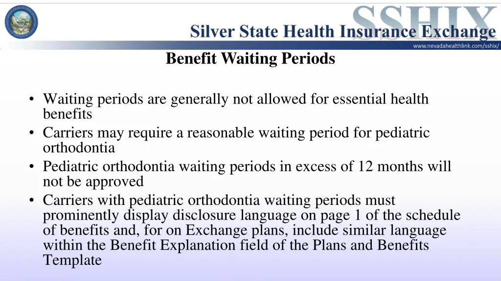 benefit waiting periods