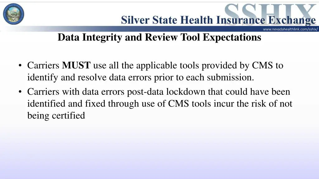 data integrity and review tool expectations