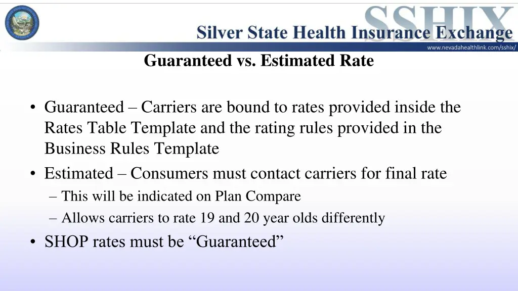 guaranteed vs estimated rate