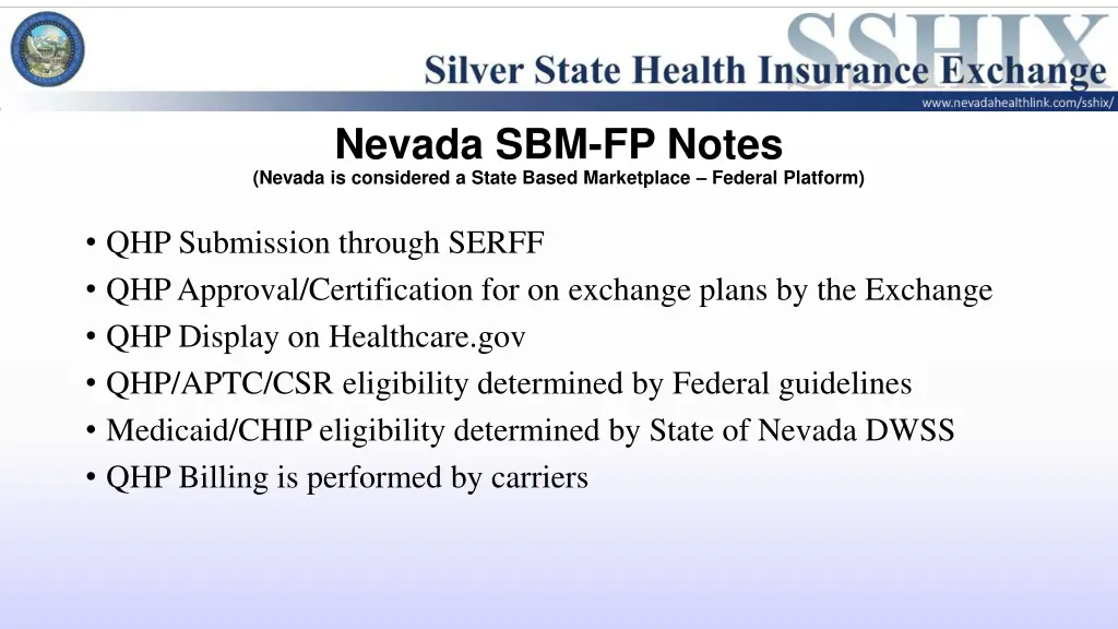 nevada sbm fp notes nevada is considered a state