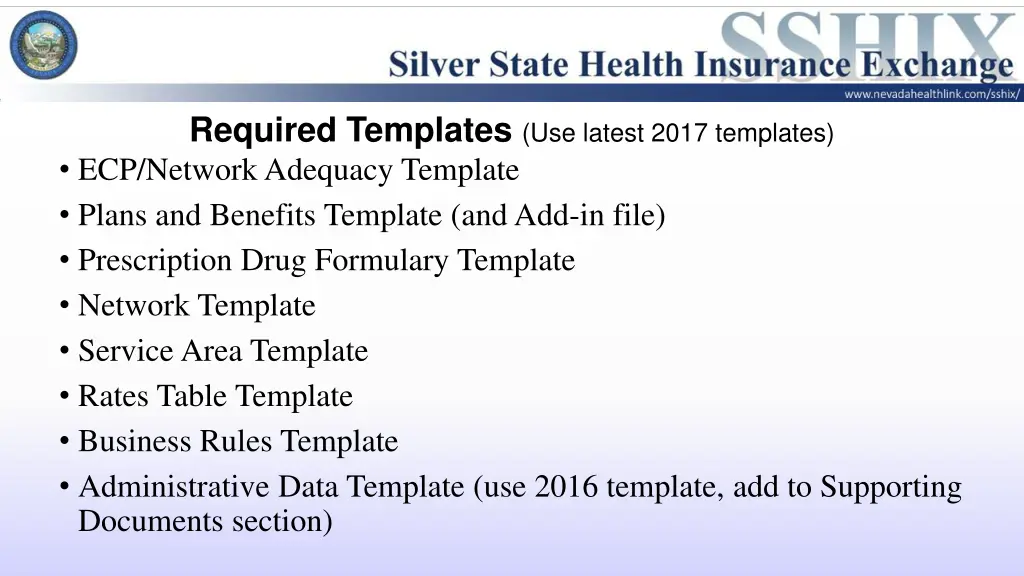 required templates use latest 2017 templates