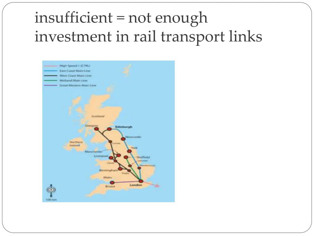 insufficient not enough investment in rail