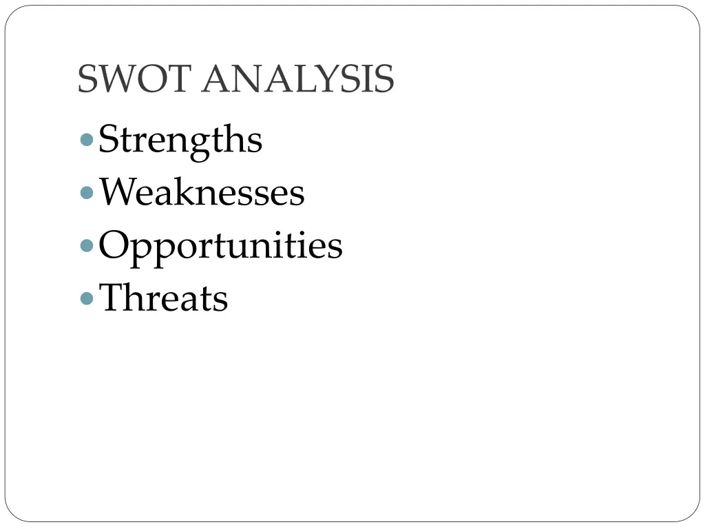 swot analysis