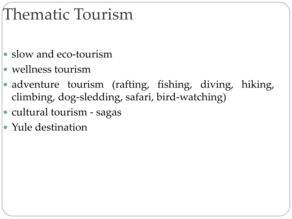 thematic tourism 1