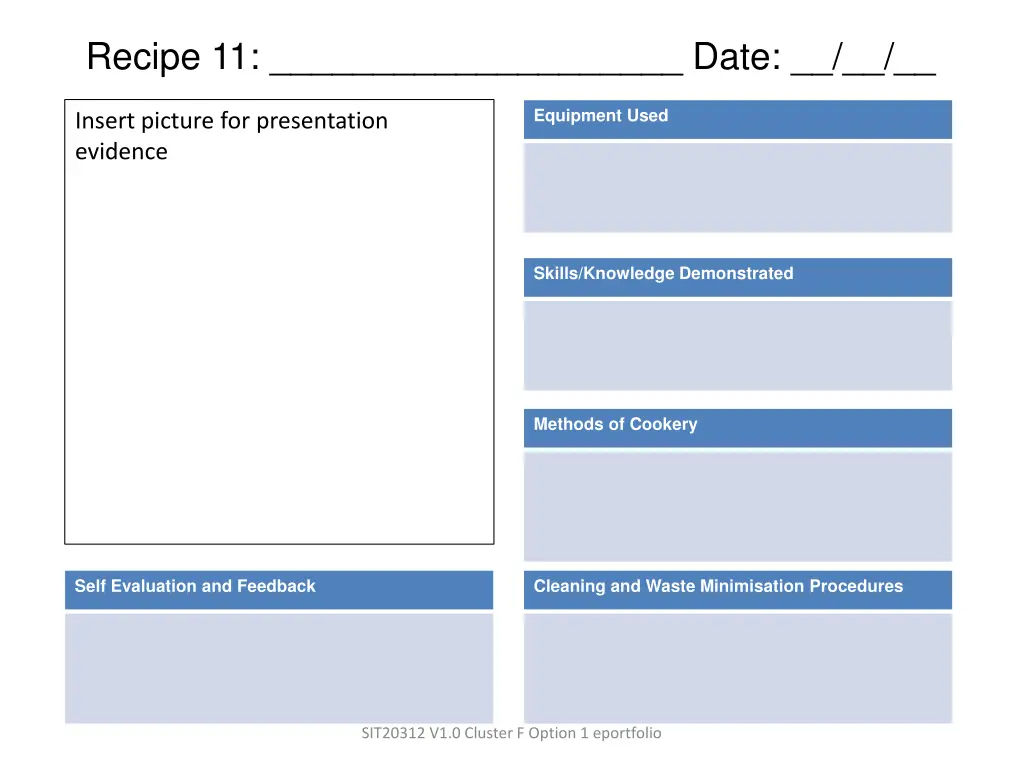 recipe 11 date