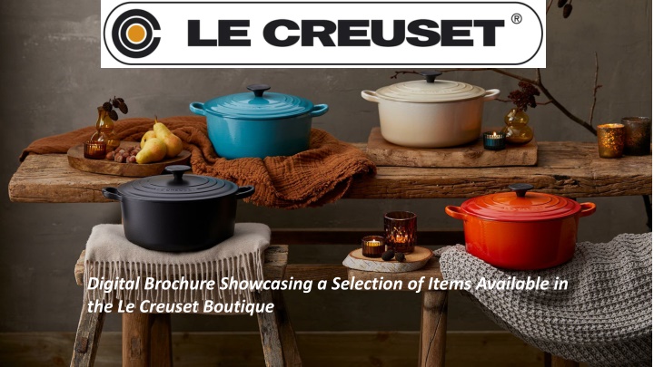 digital brochure showcasing a selection of items