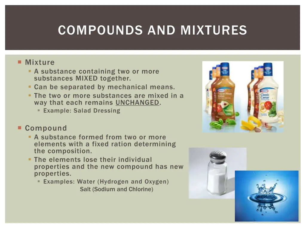 compounds and mixtures