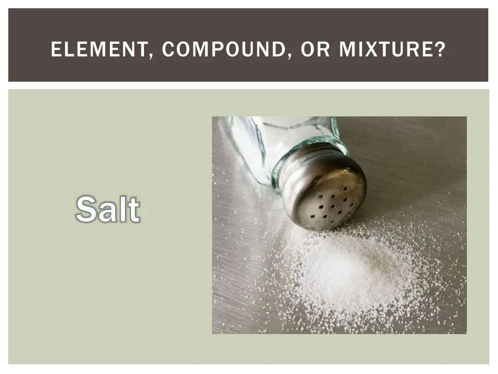 element compound or mixture 4