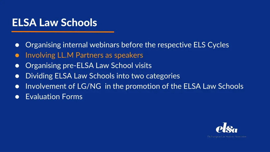 elsa law schools