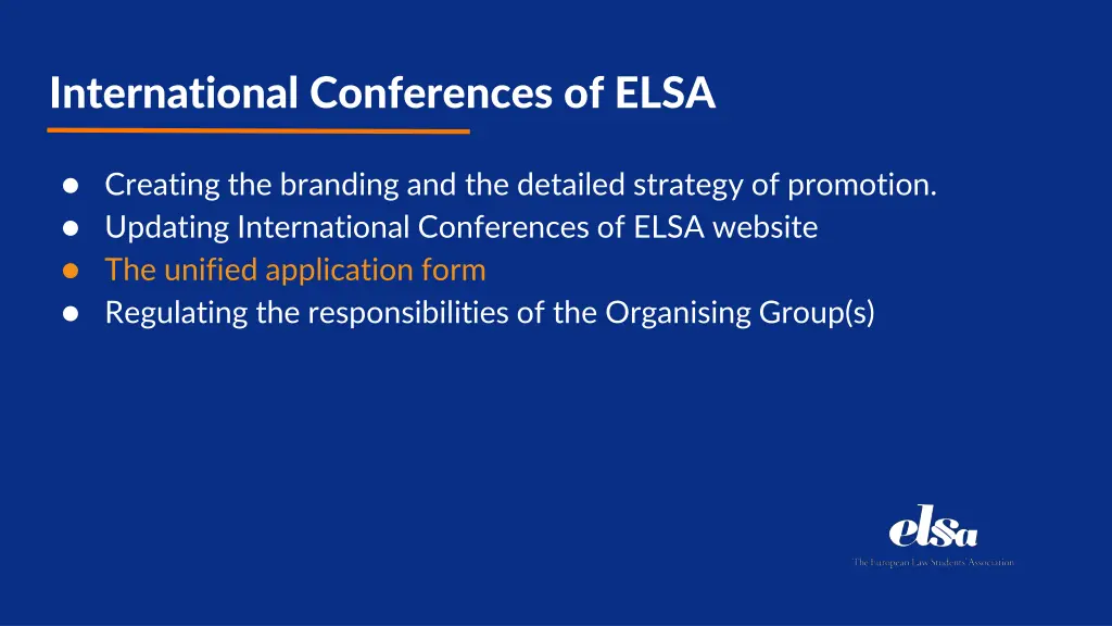 international conferences of elsa