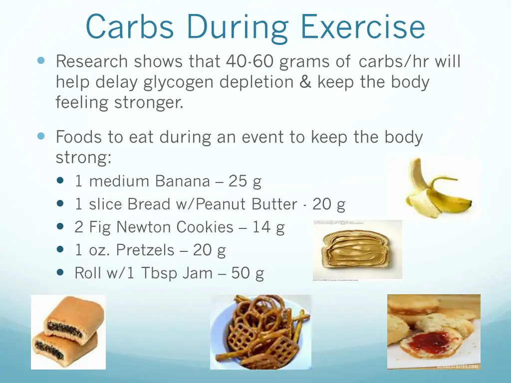 carbs during exercise research shows that