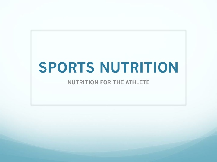 sports nutrition