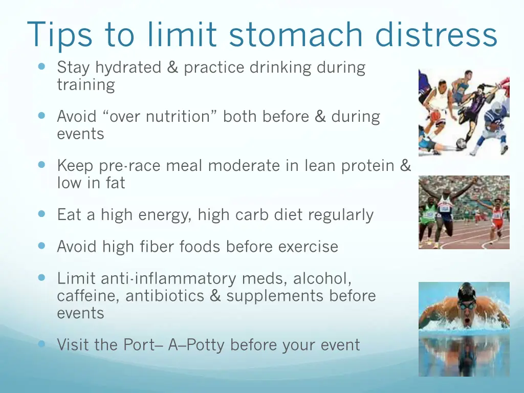 tips to limit stomach distress stay hydrated