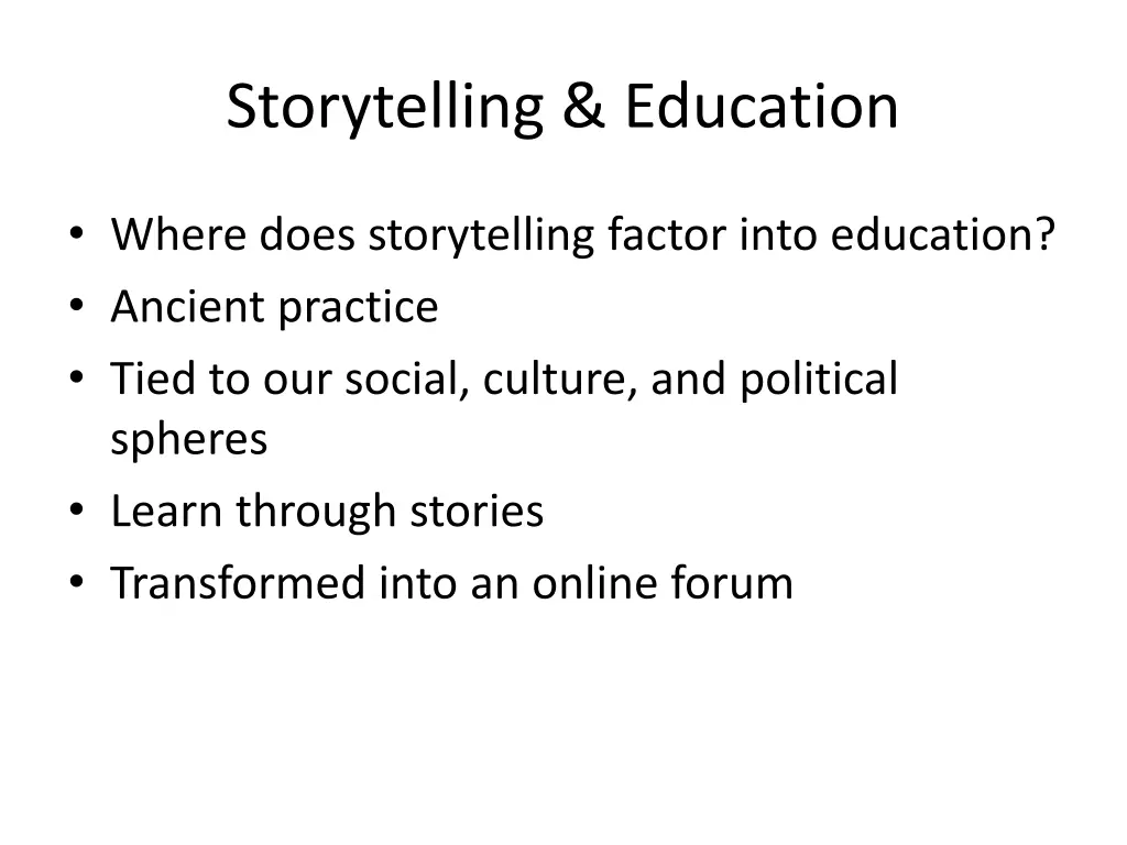 storytelling education