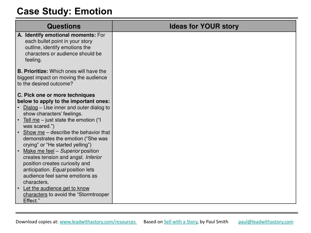 case study emotion