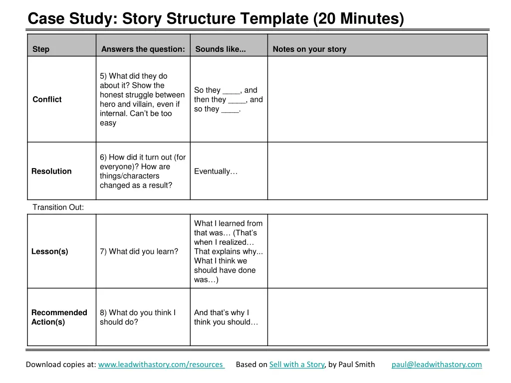 case study story structure template 20 minutes 1