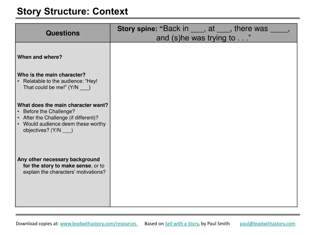 story structure context