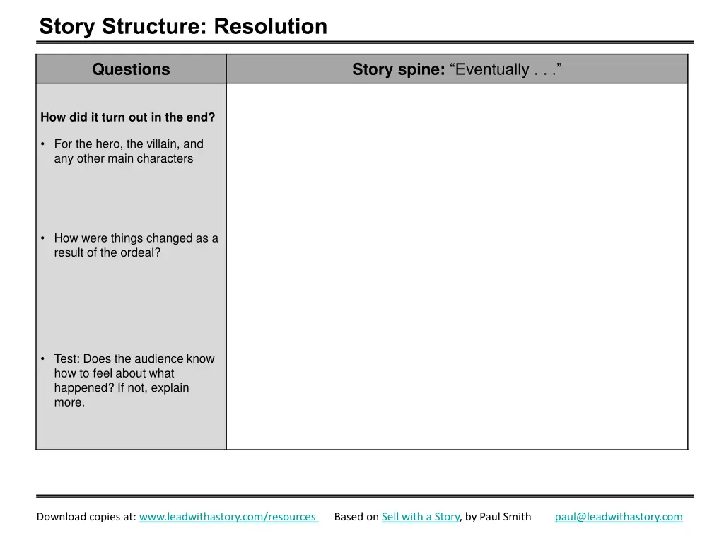 story structure resolution