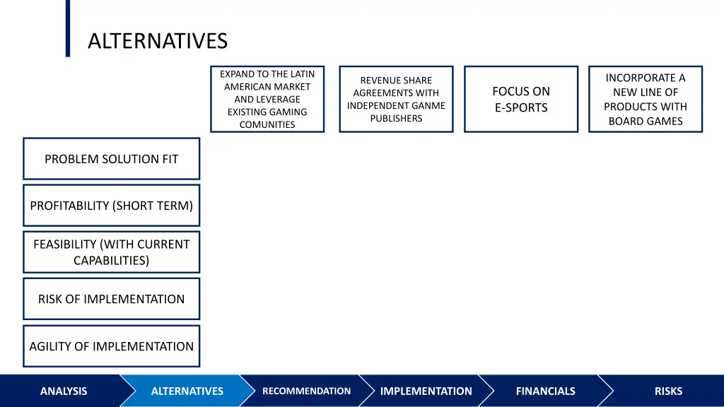 alternatives 6